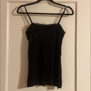 NWOT Lace Detail Tank - Black